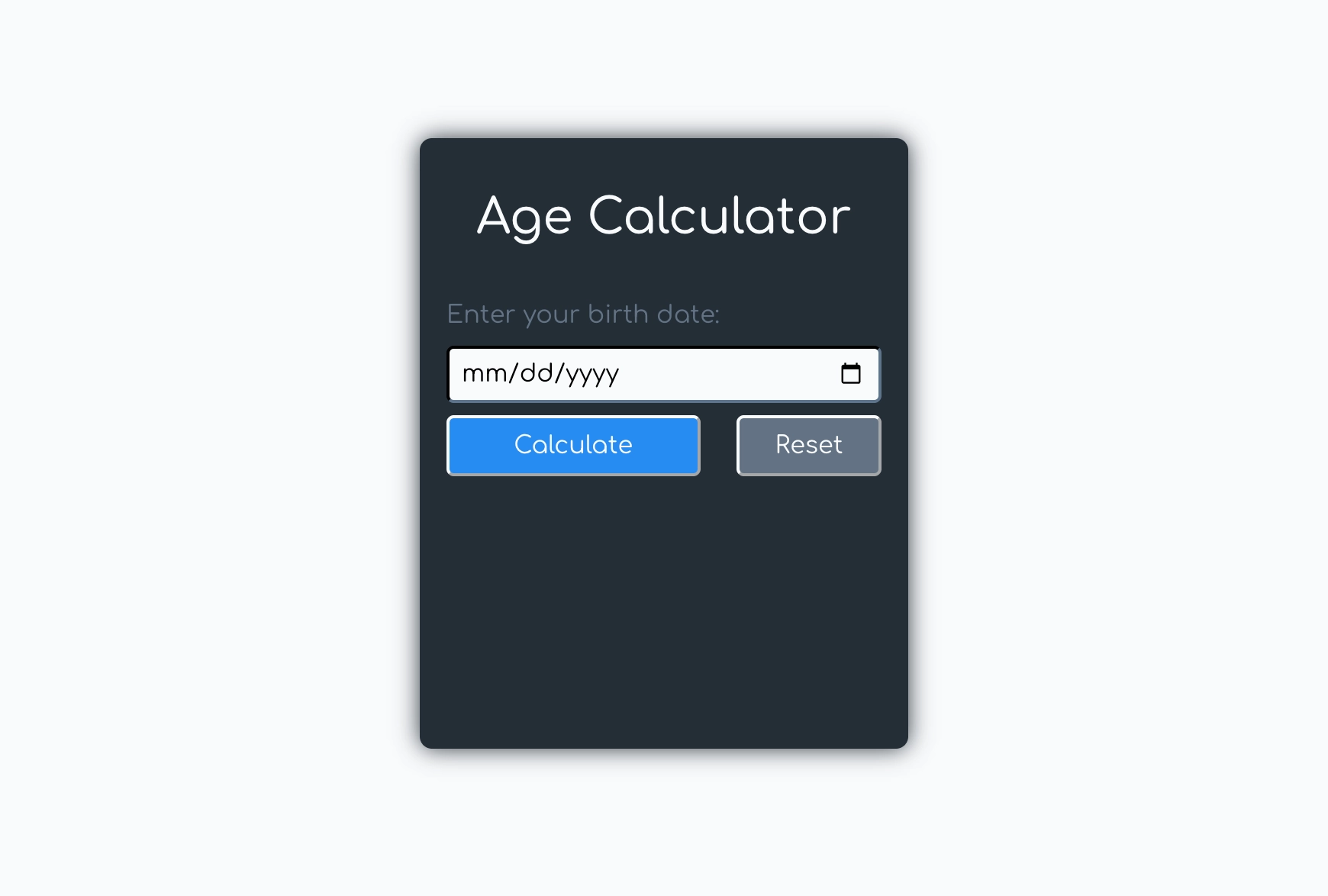 Age Calculator